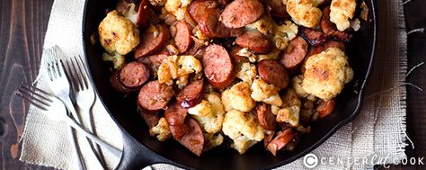 Cauliflower Stir Fry, Kielbasa Recipes, Kielbasa, Stir Fry Recipes, Cauliflower Recipes, Cast Iron Skillet, Iron Skillet, Sausage Recipes, Pork Recipes