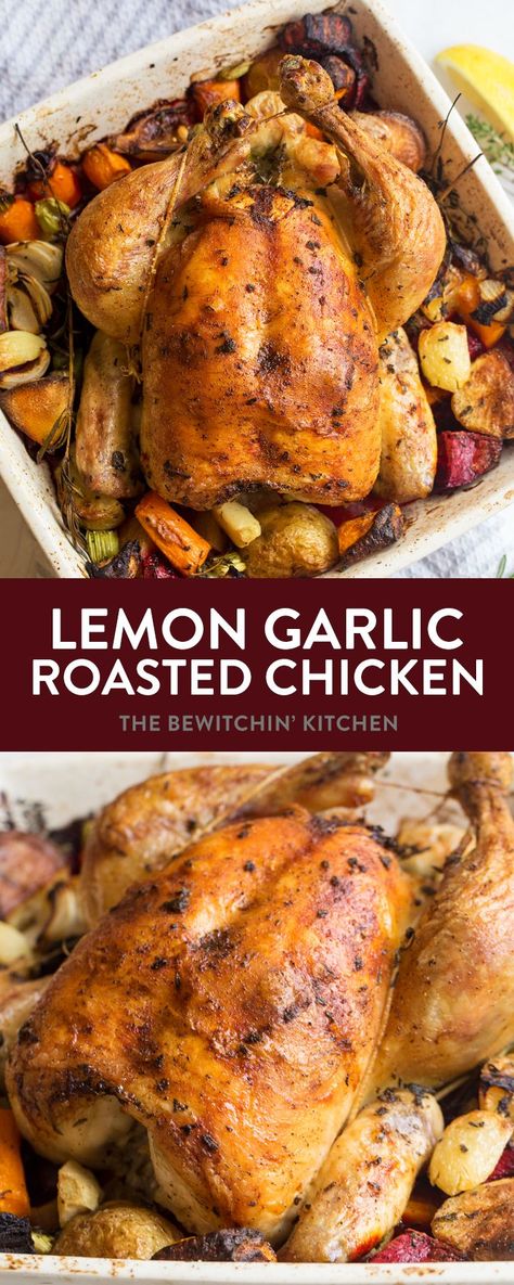 Full Chicken Recipes, Whole Chicken Recipes Oven, Garlic Roasted Chicken, Fried Chicken Dinner, Lemon Roasted Chicken, Roasted Chicken Recipe, Roast Chicken Dinner, Roasted Garlic Chicken, Oven Chicken Recipes