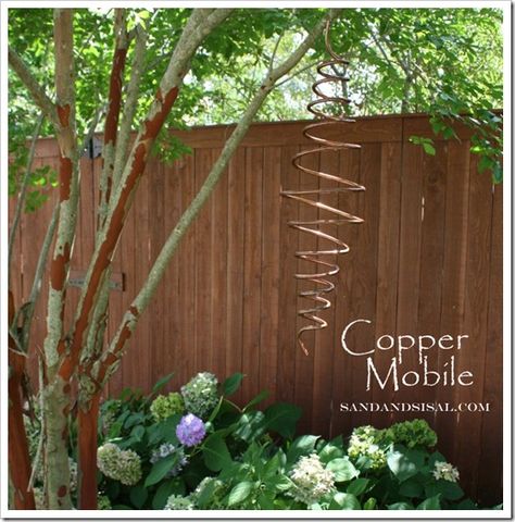 Copper Mobile Copper Garden, Diy Copper, Copper Diy, Copper Tubing, Gardening Gloves, Outdoor Sculpture, Garden Crafts, Outdoor Projects, Garden Styles