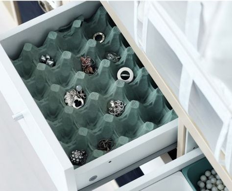 Ikea Jewelry Storage, Closet Organizer With Drawers, Ikea Drawers, Jewelry Storage Diy, Jewerly Organizer, Ikea Closet, Jewellery Holder, Diy Drawers, Organize Drawers