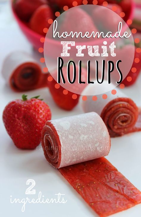 Homemade 2-Ingredient Fruit Rollups Homemade Fruit Roll Ups, Fruit Rollups, Fruit Roll, Fruit Roll Ups, Afternoon Snack, Roll Ups, School Snacks, Cinnamon Roll, Snack Time