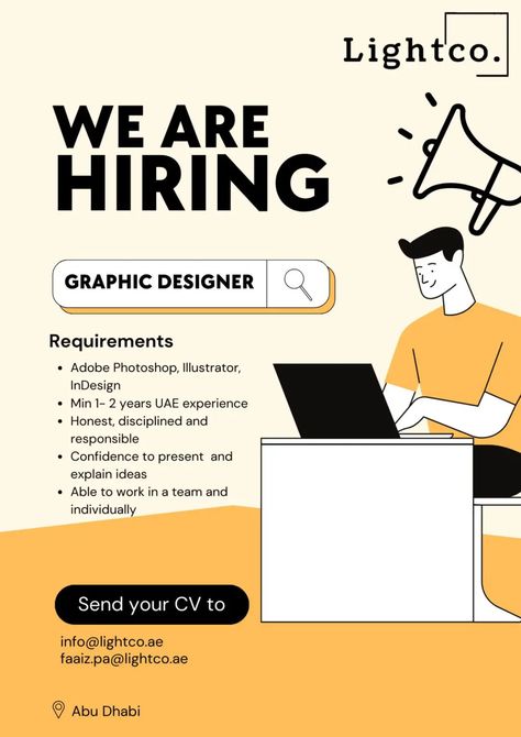 Graphics Designer Abu Dhabi UAE | Gulf Career Hunt Internship Poster Design Ideas, Were Hiring Poster, Hiring Poster Design Ideas, Internship Poster, We Are Hiring Poster Design, We Are Hiring Poster, School Mood Board, Hiring Ad, Onam Wishes