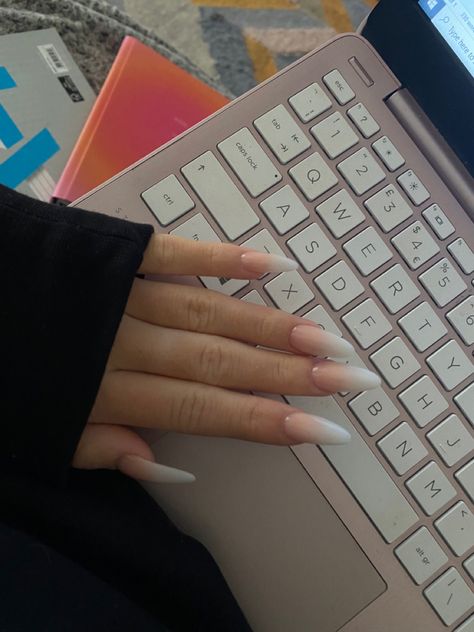 #study #laptop #nails #ombrenails #book #inspo #nailinspo #pink #studymotivation Pink Laptop, Study Pictures, Preppy Girl, Studying Inspo, Computer Keyboard, White Nails, Laptop, Electronic Products, Pink