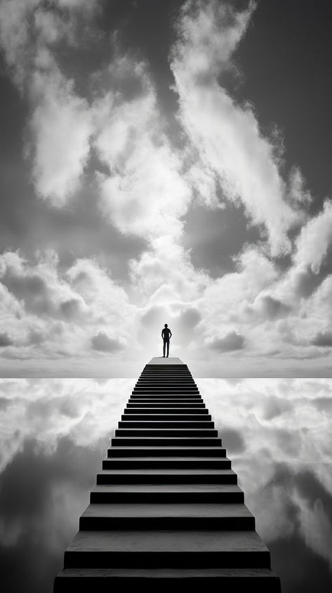 Photography of Heaven architecture silhouette staircase. | premium image by rawpixel.com Heaven Architecture, Architecture Silhouette, Stairs Wallpaper, Walking Stairs, Wallpaper Stairs, Heaven Wallpaper, Stairs To Heaven, Wallpaper Iphone Wallpaper, Black And White Wallpaper