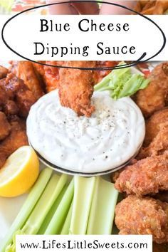 #AD This Blue Cheese Dipping Sauce is so creamy, fresh, and tasty! It goes perfectly with wings from Walmart's Hot Deli where you can get 20 Wings for $10! Have this combo for your game day gathering! #GameTimeHero #CollectiveBias #bluecheese #dippingsauce #sauce #cheese #dip Blue Cheese Dip For Wings, Sunday Appetizers, Fondue Sauces, Finishing Sauces, Chicken Wing Dipping Sauce, Blue Cheese Dip Recipe, Blue Cheese Dipping Sauce, Chicken Wing Sauce Recipes, Chicken Wing Dip