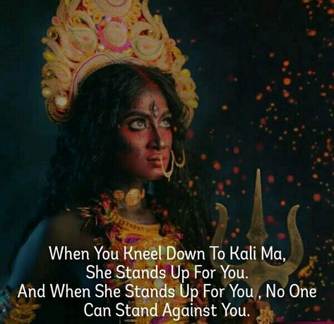 Kali Mata Illustration, Kaali Maa Quotes, Kali Goddess Aesthetic, Kali Mata Quotes, Mahakali Quotes, Maa Kali Images, Ancient Wisdom Quotes, Goddess Magick, Kali Maa