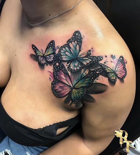 Cover Up Chest Tattoo Female, Girly Back Tattoo, Chest Cover Up Tattoo Female, Female Chest Tattoo Ideas, Butterfly Chest Tattoo, Cool Space Tattoos, Space Tattoo Ideas, Piercing Designs, Best Cover Up Tattoos