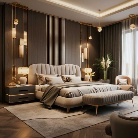 Budget-Friendly Bedroom Interior Designs That Look Luxurious • 333+ Images • [ArtFacade] Tattoo Modern, Bedroom Interior Design Luxury, Modern Luxury Bedroom, Luxury Bedroom Design, Luxury Bedroom Master, Bedroom Bed Design, Luxury Rooms, Bedroom Furniture Design, Modern Bedroom Design