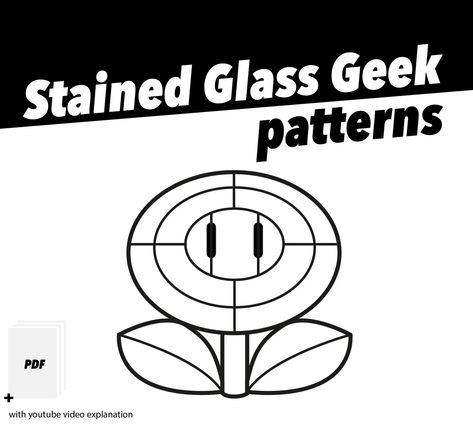 Stained Glass Patterns Free, Stained Glass Pattern, Making Stained Glass, Fire Flower, Rose Colored Glasses, Stained Glass Diy, Stained Glass Crafts, Glass Pattern, Stained Glass Projects