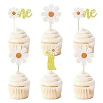 Daisy First Birthday, Daisy Birthday Party, Daisy Cupcakes, Birthday Cupcakes Decoration, Groovy Daisy, First Birthday Cupcakes, Baby Shower Party Themes, Daisy Birthday, Hippie Party