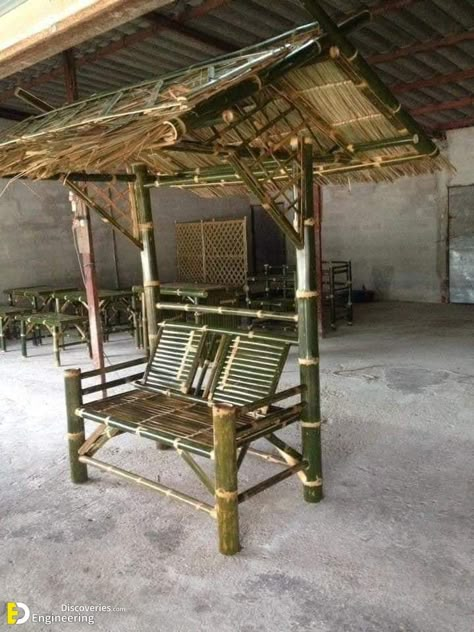 29 Images That Show Why Bamboo Reinforcement Is Stronger Than Steel - Engineering Discoveries Bamboo Furniture Diy, Bamboo Bench, Bamboo Furniture Design, Bamboo Diy, Bamboo Building, Outdoor Restaurant Design, Bamboo House Design, Bamboo Structure, Bamboo Architecture