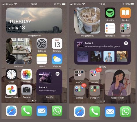 Desk Arrangement, Phone Organisation, Organize Phone Apps, Second Brain, Iphone Ideas, Iphone Organization, Ios Phone, Iphone App Design, Homescreen Iphone