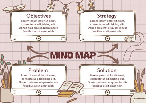 Brown Cream Cute Creative Mind Map A4 Document #canvatemplate #mindmap #mindmapping #brown #cute #templatecanva #brainstorming #concept #graph #canvadesign #creativemindmap #templatemindmap Creative Mind Map, Mind Map Template, Mind Map Design, Map Template, A4 Document, Resume Maker, Photo Collage Maker, Collaborative Learning, Document Templates