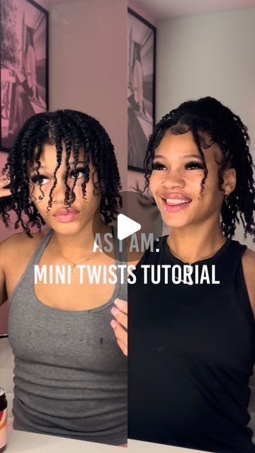 Mads on Instagram: "Me 🤝🏽 Mini Twists 😍 | As I Am >>>>   #asiam #asiamnaturally #minitwists #naturalhair #starterlocs #type4hair" Twist Hairstyle Natural Hair, Curly Mini Twists, Twist Extensions Black Women, Twist On Natural Hair Hairstyles, Mini Twists Natural Hair Tutorials, Styles For Mini Twists, Mini Two Strand Twist Natural Hair, Twist On Natural Hair Short 4c, How To Do Mini Twists Natural Hair