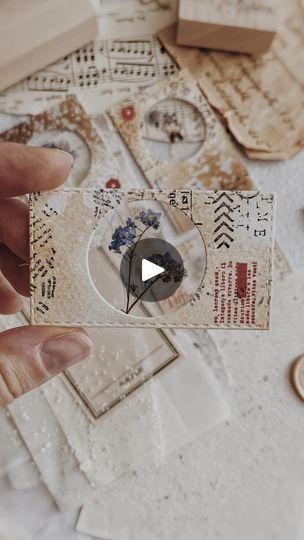 7K views · 1.5K reactions | Played with ink, stamps and die cuts ✂️ these frames are made from 250g paper, inked with distress oxide and stamped. Next I decided to make frames from this paper and placed laminated pressed flowers on back.  Really fun and easy way to create something for your junk journal and spreads ✂️ . . . . . #papercraft #paperart #paperartist #paperephemera #paperembellishments #paperframe #pressedflowers #pressedflowerart #pressedflower #diecuts #diecutting #stamping #rubberstamp #rubberstamping #rubberstamps #distressoxide #distressoxideinks #distressed #junkjournaljunkies #junkjournalsupplies #junkjournalideas #journalideas #journalsupplies #artjournalideas #craftylife #scrapbooking #sizzix #sizzixsidekick | albumlovehandmade | Carabide · Smooth Mood Make Your Own Scrapbook Embellishments, Junk Journal Flowers Diy, Boho Paper Crafts, Junk Scrapbook Ideas, Junk Journal Envelope Ideas, Junk Journal Cards Ideas, Journal Making Ideas, How To Make A Junk Journal, Pressed Flower Journal