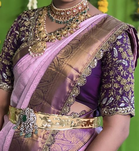 Bridal Maggam Designs Latest, Bridal Saree With Lace Border, Lace For Pattu Sarees, Saree Maggam Border, Maggam Border For Saree, Pattu Saree Border Designs Lace, Trendy Pattu Sarees, Maggam Work Lace For Saree, Saree Border Hand Work Design