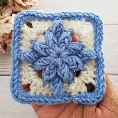 Big Granny Square Bag, Motif Mandala Crochet, Crochet Bobble, Crochet Squares Afghan, Flower Granny Square, Granny Square Crochet Patterns Free, Crochet Granny Square, Haken Baby, Crochet Square Patterns