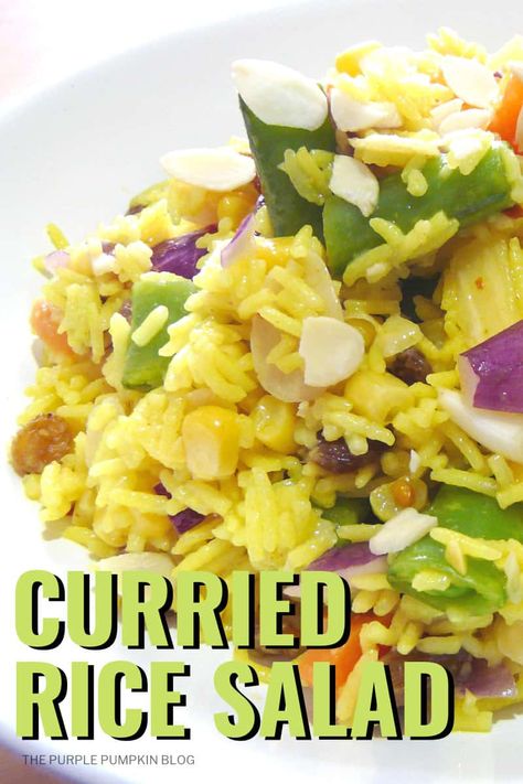 Curried Rice Salad Recipes, Rice Salad Cold, Curried Rice Salad, Pineapple Salad Recipes, Curry Rice Recipes, Curried Rice, Curry Spice, Lentil Salad Recipes, Rice Salad Recipes