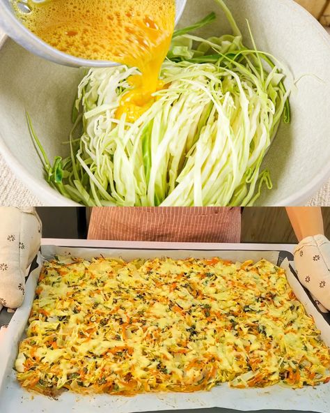 Cabbage and Carrot Bake Red Cabbage Carrot Recipes, Shredded Cabbage And Carrots Recipes, Cabbage And Carrot Recipes, Carrot Bake, Carrots In Oven, Carrot Casserole, Cabbage Carrot, Cheese Alternative, Grilled Chicken Skewers