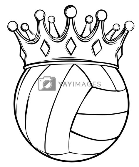 Sports Drawings Easy, Volleyball Player Drawing, Volleyball Drawings, Volleyball Drawing, Poison Tree, Travel Doodles, Ball Vector, Volleyball Ball, Sports Drawings