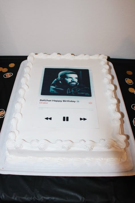 Drake Themed Party Birthday Ideas, Drake Cake Ideas, Drake Party Theme, 24th Birthday Cake For Him, Drake Themed Birthday Party, Drake Birthday Cake, Drake Party, Drake Birthday Party, Drake Birthday