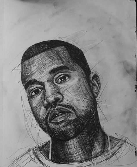 Kayne West Drawing, Kanye Sketch, Kanye West Sketch, Kanye Drawing, Kanye West Drawing, Kanye West Painting, Kanye West Art, Drake Drawing, Graffiti Style Art