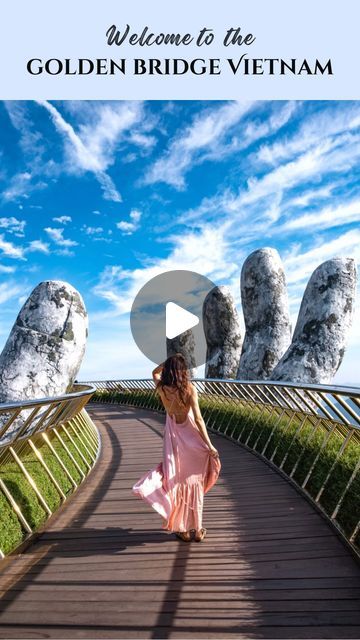 Adriana Neptuna | UK travel blogger & photographer on Instagram: "This morning we reached the golden bridge in Vietnam, a total bucket list Destination in Ba Na Hills! ❤️🙌 and the shot before was from our balcony / terrace in Sunworld (where the golden bridge is) at @mercurebanahillsfrenchvillage 

I have SO MUCH more to share from Ba Na hills - it’s one of the most beautiful places I’ve been to here in Vietnam ❤️ 

Adpr- Hotel stay @mercurebanahillsfrenchvillage 

Dress by @byperrinandco 
#banahills #asiatravel #exploreasia #southeastasia #travelvietnam #traveltagged #girlsborntravel #dametravel #worldwonder #worldwanderer #happytravels #passionfortravel #travelplaces #backpackersintheworld #wheretogonext #travelingislife #journeysofgirlsflatlay #travelinbetween #explorevietnam #vietnamc Golden Bridge Vietnam, Ba Na Hills, Vietnam Tourism, Golden Bridge, Balcony Terrace, Hotel Stay, Bucket List Destinations, Happy Travels, The Shot