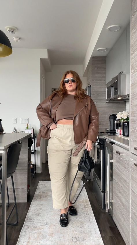 Plus size, plus size styling, plus size ootd, size 20, size 20 style, size 20 styling, curvy style, curvy outfit, plus size outfits, outfit inspo, fall fashion, fall looks, cargo pants, fall 2023, fall style, elevating outfits, elevating style, trousers, plus size trousers, plus size ootd, outfit of the day, sleek fashion, sleek style, clean girl style, clean aesthetic, aesthetic fashion, denim skirt, denim maxi skirt, wide calf boots, cowboy boots, loafers, leather jacket Cargo Pants Outfit Plus Size, Outfit With Cargo Pants, Styling Plus Size, Plus Size Styling, Clean Girl Style, Plus Size Ootd, Cowboy Boot Outfits, Plus Size Trousers, Trousers Plus Size