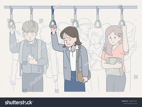 Tired People Illustration, Pinterest Wall, Ballet Journal, Functional Movement, Train Illustration, Design Illustrations, Business Icons Design, People Illustration, Many People