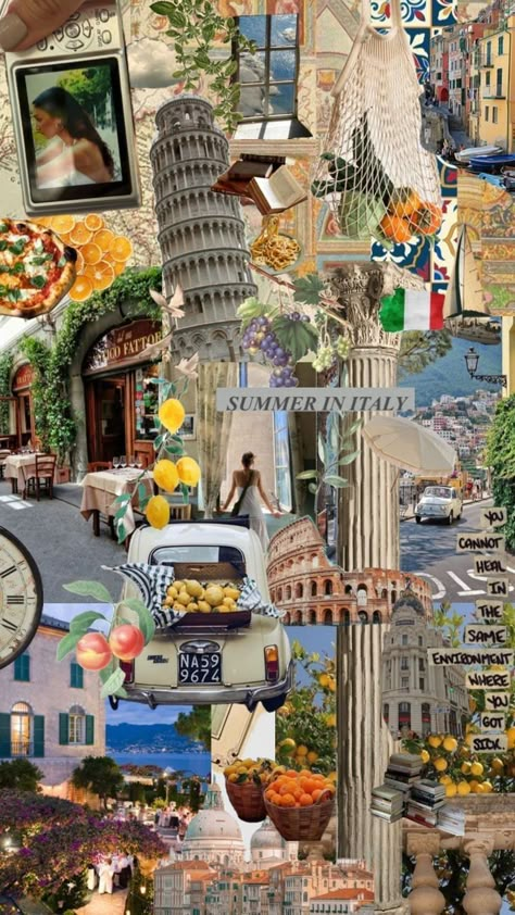 Wallpaper Mediterranean, When No One Is Watching, Orange Nature, Italian Wallpaper, Italy Beach, Mediterranean Aesthetic, Italy Vibes, Italian Aesthetic, Travel Collage