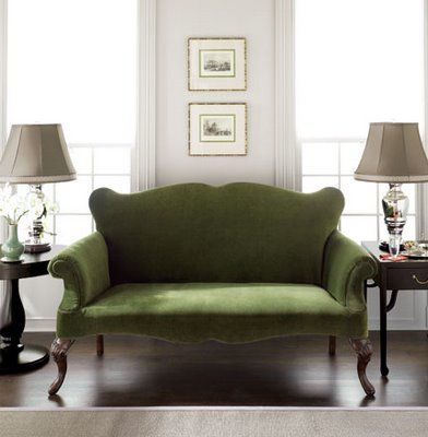 Denise Briant Interiors: Do You Have A Green Sofa? Green Settee, Ideas Habitaciones, Green Couch, Green Velvet Sofa, Green Sofa, Trendy Living Rooms, Living Room Scandinavian, Living Room Green, Living Room Remodel