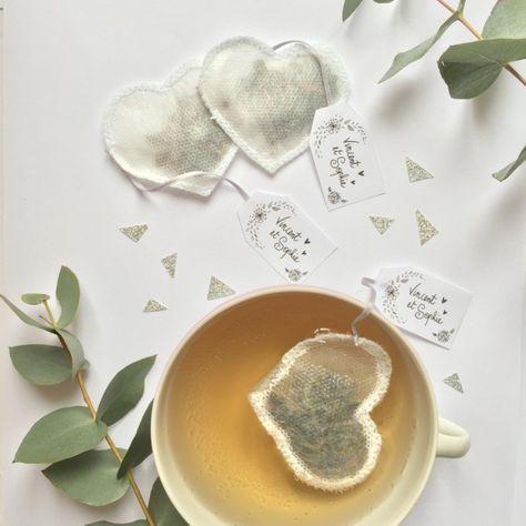 Custom Tea Bags, Tea Bag Favors, Tea Crafts, Edible Wedding Favors, Valentines Day Food, Wedding Tea, Bridal Shower Tea, Tea Bar, Custom Favor