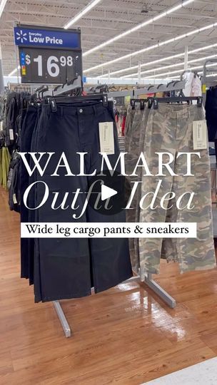 64K views · 4.3K reactions | Comment PANTS for links! ✨ Walmart outfit idea with these wide leg cargo pants which I am absolutely loving! 👏😍

They fit true to size; I’m wearing a juniors medium. Tees are in-store only so I linked a similar one. #walmartfashion 

Follow my shop @budgetbabe on the @shop.LTK app to shop this post and get my exclusive app-only content!

#liketkit #LTKStyleTip #LTKFindsUnder50 #LTKFindsUnder100
@shop.ltk
https://liketk.it/4KHMm

#walmartfinds #walmart #budgetstyle #budgetfashion #affordablestyle #affordablefashion #whoawaitwalmart #walmartgems #walmartfavs #ohheywalmart | Dianna Baros | Giulio Cercato · Everything About You Cargo Pants Outfit Party, Plus Size Cargo Pants Outfit, Wide Leg Cargo Pants Outfit, Walmart Outfits, Cargo Pants Outfits, Wide Leg Pants Outfit, Wide Leg Cargo Pants, Walmart Fashion, Walmart Finds