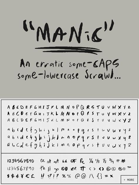 MANIC Erratic Handwritten Font Canva Handwriting Font, Carrd Fonts, Natural Fonts, Handwritten Fonts Free, Handwriting Fonts Free, Quirky Fonts, Cursive Fonts Handwritten, Abstract Font, Free Handwriting Fonts