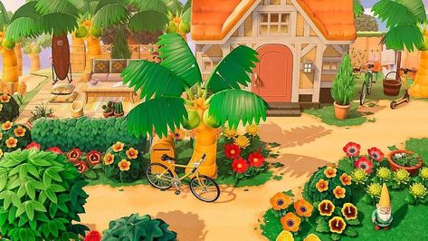 Animal Crossing 3ds, Animal Crossing Guide, Animal Crossing Wild World, Island Theme, Tropical Animals, New Animal Crossing, Tropical House, Animal Crossing Game, Island Design