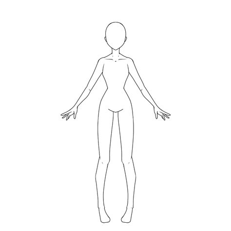 Normal Standing Pose Drawing, Blank Model To Draw On, Siren Body Base, Drawing Bases Standing, Genshin Pose Base, Genshin Oc Base Model, Oc Full Body Base, Genshin Impact Body Base, Genshin Character Base