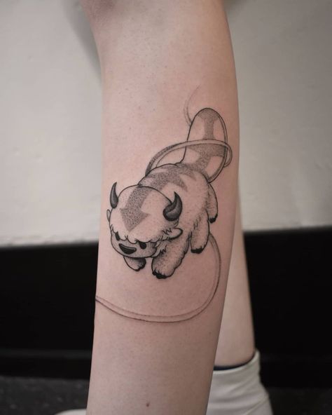 Appa From Avatar, Atla Tattoo, Avatar Tattoo, Beginner Tattoos, Elements Tattoo, Zodiac Tattoos, Jesus Love, Funny Tattoos, Baby Tattoos