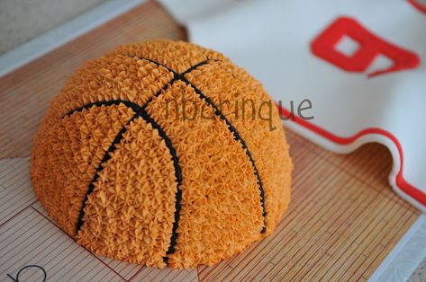 Basketball Cake | Chocolate and IMBC cake with fondant jerse… | Sweet Pudgy Panda | Flickr Basketball Smash Cake, Basketball Cakes, Boy Cakes, Cake With Fondant, Basketball Cake, Basketball Birthday Parties, Ball Cake, Ball Birthday Parties, Sport Cakes