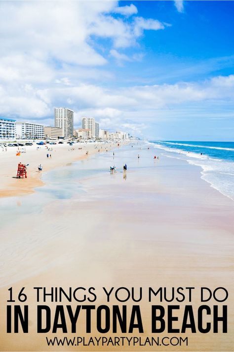 16 awesome things to do in Daytona Beach Florida Daytona Beach Restaurants, Usa Roadtrip, Daytona Beach Florida, Universal Orlando, Florida Vacation, Daytona Beach, Florida Travel, Awesome Things, Florida Beaches