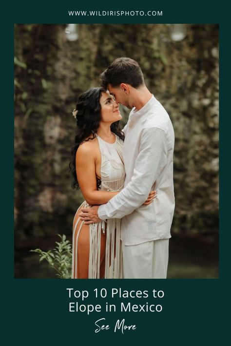 bride and groom eloping in mexico cenote Mexico Elopement Destinations, Mexico Elopement, Rooftop Gardens, Elopement Destinations, Where To Elope, Romantic Adventures, Places To Elope, Stunning Landscapes, Destination Wedding Ideas