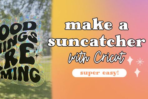 Cricut Suncatcher, Cricut Window Cling Ideas, Cricut Window Cling, Make A Suncatcher, Diy Window Clings, Beginner Cricut, Suncatcher Diy, Teen Programs, Window Suncatchers