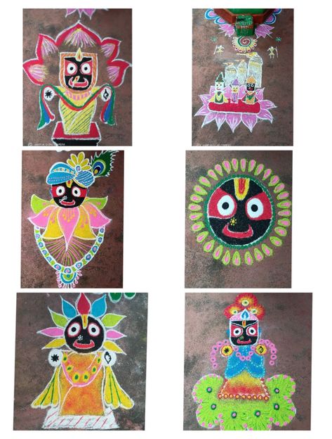 Jagannath Rangoli Jaganath Rangoli, Jagannath Rangoli, Latest Arabic Mehndi Designs, Rangoli Designs Simple Diwali, Lord Jagannath, Big Rangoli, Happy Diwali Images, Big Rangoli Designs, Diwali Images