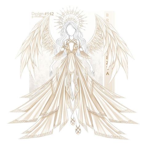 Goddess Outfit, Angel Outfit, Clothing Design Sketches, Concept Clothing, Fashion Drawing Dresses, Drawing Anime Clothes, Dress Design Sketches, Book Clothes, Fashion Illustration Dresses