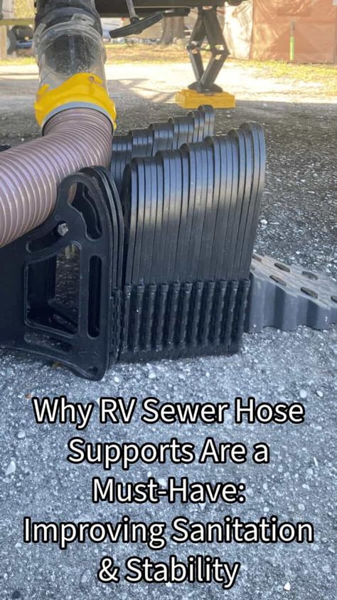 Why RV Sewer Hose Supports Are a Must-Have: Improving Sanitation & Stability  We’ve all seen RV sewer hose supports while camping, but are they really necessary? This article includes all you need to know. Best Toilet Paper, Rv Lifestyle, Full Time Rv, Rv Parks, Rv Living, Camping Gear, Rv, Need To Know, Camping