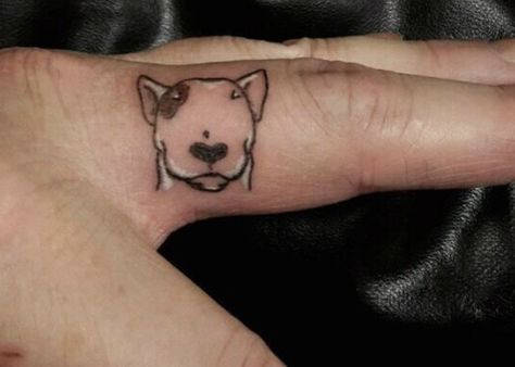 Bull Terrier Tattoos, English Bull Terrier Tattoo, Bull Terrier Tattoo, Terrier Tattoo, Small Dog Tattoos, Bull Terrier Art, Mini Bull Terriers, Magic Runes, Card Tattoo Designs