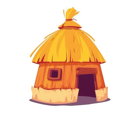 Traditional Indian Houses, Hut Images, African Hut, Human Sketch, Hut House, Wild Animals Photography, African House, Construction Paper Crafts, House Cartoon