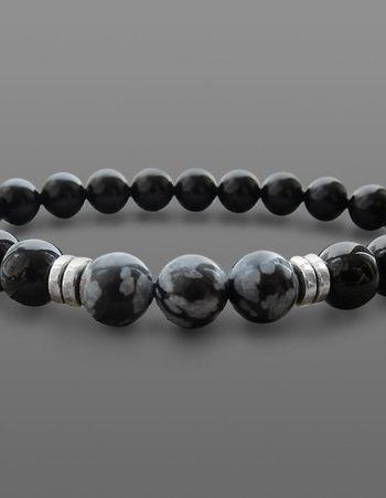 Snowflake obsidian Bracelet for men Onyx bracelet Bead Bracelet Power Bracelet Stone bracelet Boyfriend gift ideas for him Gifts for brother | Natural genuine Snowflake Obsidian jewelry. Buy handcrafted artisan men's jewelry, gifts for men.  Unique handmade mens fashion accessories. #jewelry #beadedjewelry #beadedjewelry #shopping #gift #handmadejewelry #jewelry #affiliate #ad Mens Jewelry Diy, Obsidian Jewelry, Power Bracelet, Obsidian Bracelet, Obsidian Stone, Diy For Men, Snowflake Obsidian, Onyx Bracelet, Gifts For Brother