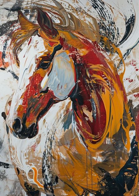 Contemporary Horse Paintings, Horse Paintings Acrylic, Abstract Horse Art, Abstract Horse Painting, Horse Oil Painting, Horse Art Print, Abstract Horse, Equestrian Art, Soyut Sanat Tabloları