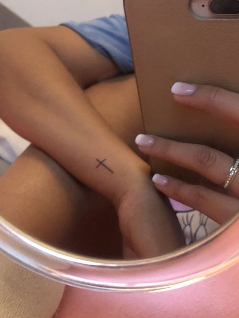 Bible Small Tattoos, Cross Quote Tattoo, Cute Tattoos With Meaning Christian, Small Tattoos Dainty, Small And Dainty Tattoos, Positive Message Tattoos, Tatoos Forearm Woman, Small Faith Tattoos For Women Simple, Worthy Of Love Tattoo