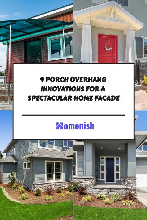 The right porch overhang can do wonders for your home's functionality and curb appeal. Whether you're looking to add a quaint touch with a scalloped edge or prefer the clean lines of a modern flat roof, there is an array of overhang options to explore. Discover nine porch overhang ideas in this article that will satisfy your roofing needs and complement your home's aesthetic. Porch Overhang Ideas, Porch Roof Design, Home Facade, Porch Overhang, Balcony Roof, Deck Colors, Roof Overhang, Roof Extension, Porch Roof